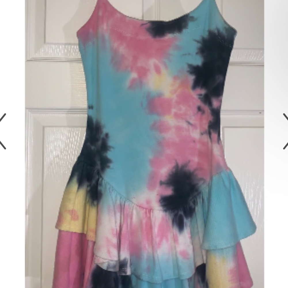 Vintage RARE 90's Vintage Betsey Johnson Archive Tie Dye Ruffle Top Adult XS - Picture 3 of 7